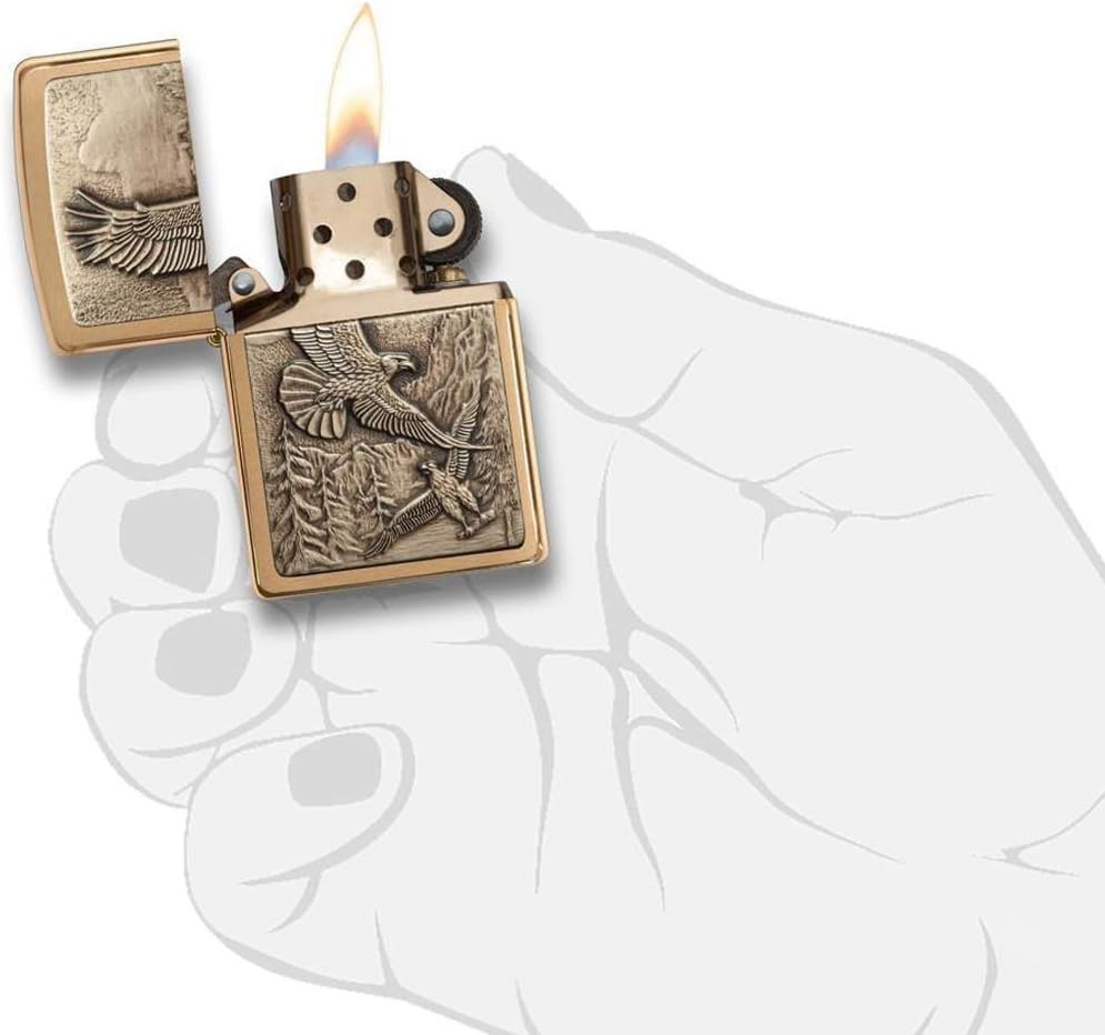 Personalized Groomsmen Zippo Lighter Perfect for Boyfriend, (Soaring Eagles)