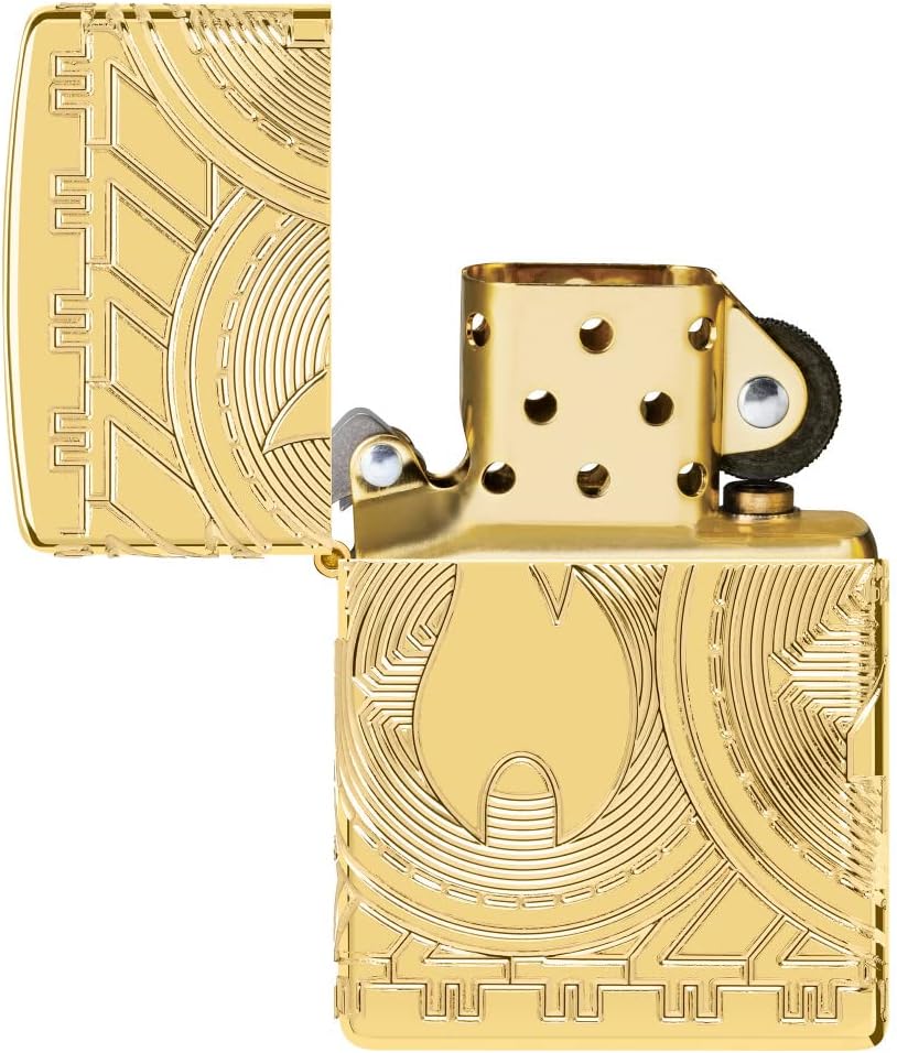 Zippo Currency Design Armor High Polish Gold Pocket Lighter