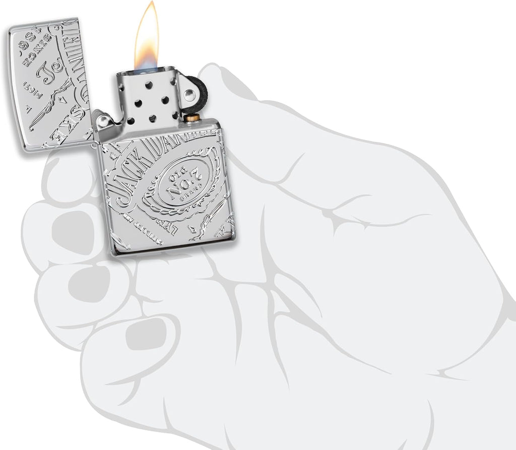 Zippo Lighter: Armor Jack Daniel's MultiCut - High Polish Chrome 49869