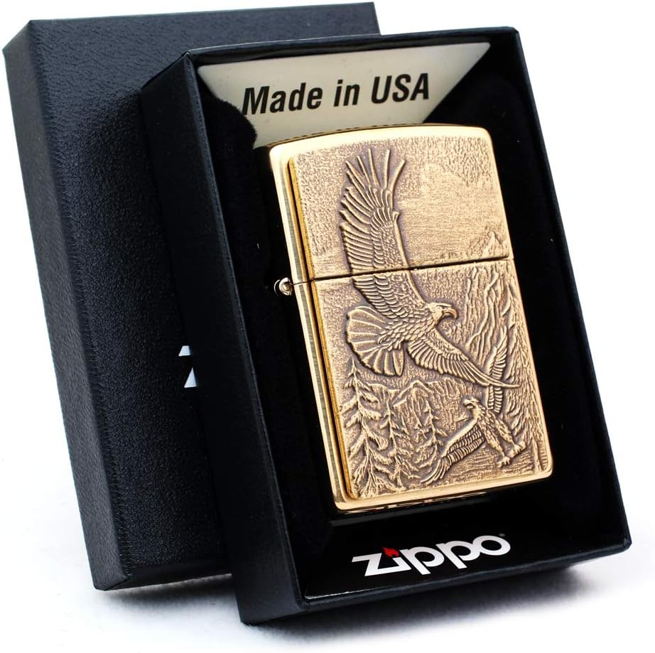 Personalized Groomsmen Zippo Lighter Perfect for Boyfriend, (Soaring Eagles)