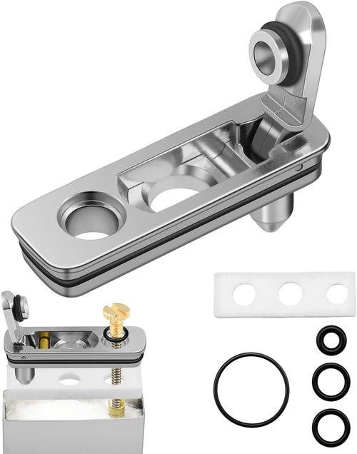 2 Set Lighter Gasket Seal Metal Lighter Repair Insert Accessories Kit 1Ppcs Cotton Felt Pad with 3Pcs Rubber Seals for Lighter Bottom Seal(Sliver)