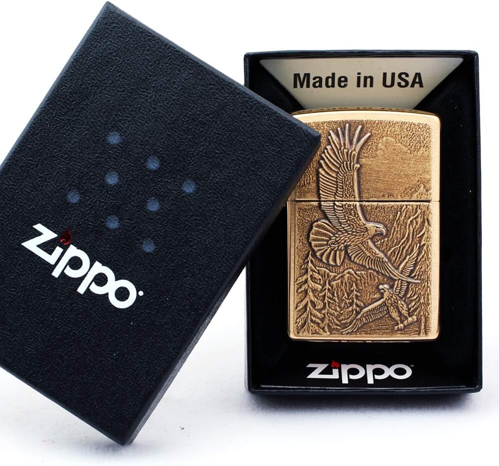 Personalized Groomsmen Zippo Lighter Perfect for Boyfriend, (Soaring Eagles)