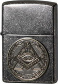 Zippo MEDAL 2NBM-MASON Freemasonry Silver Oil lighter Nickel