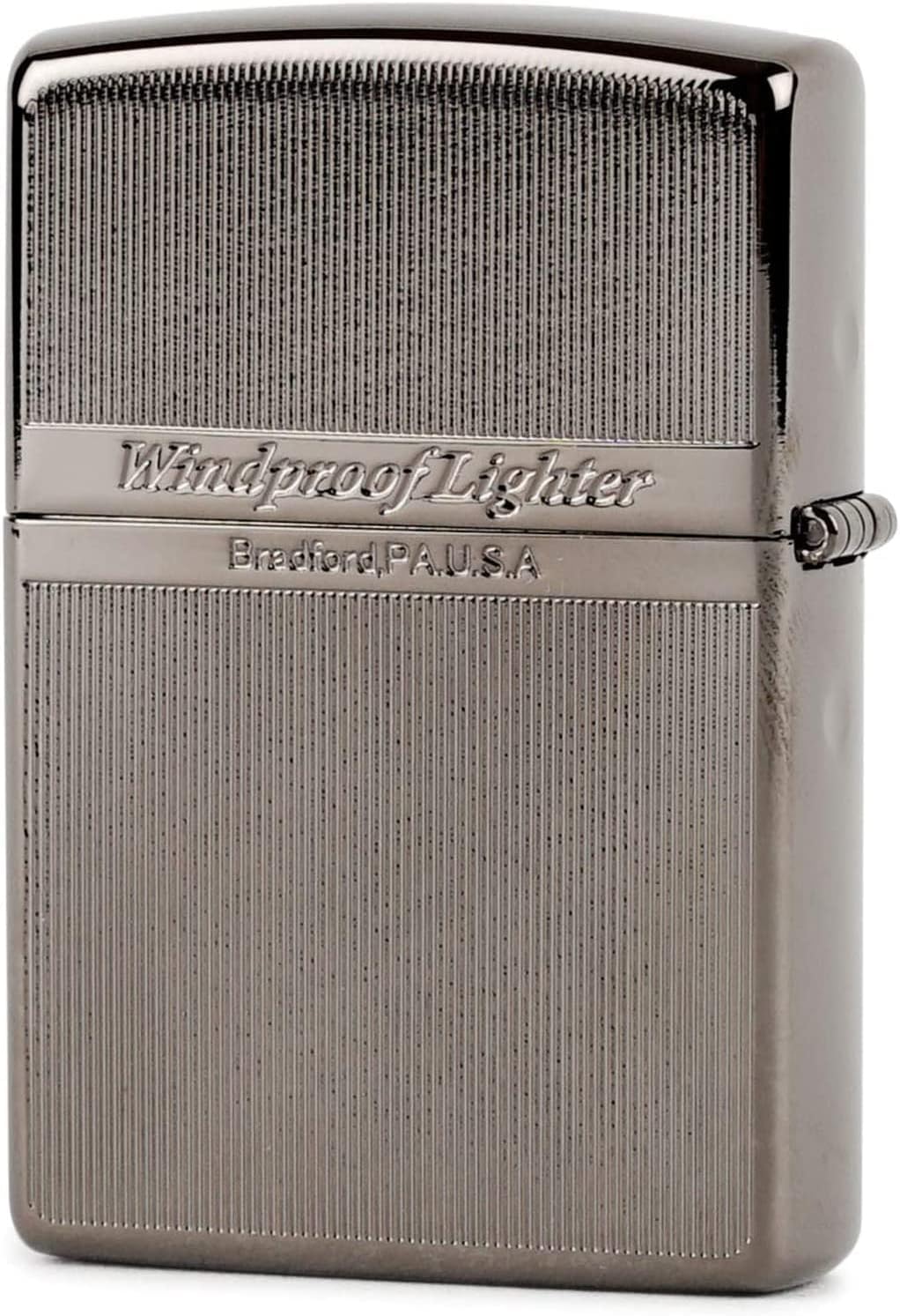 Zippo Windproof Brass Double Sided Wood Lighter Light Brown with Special Sticker Black Nickel