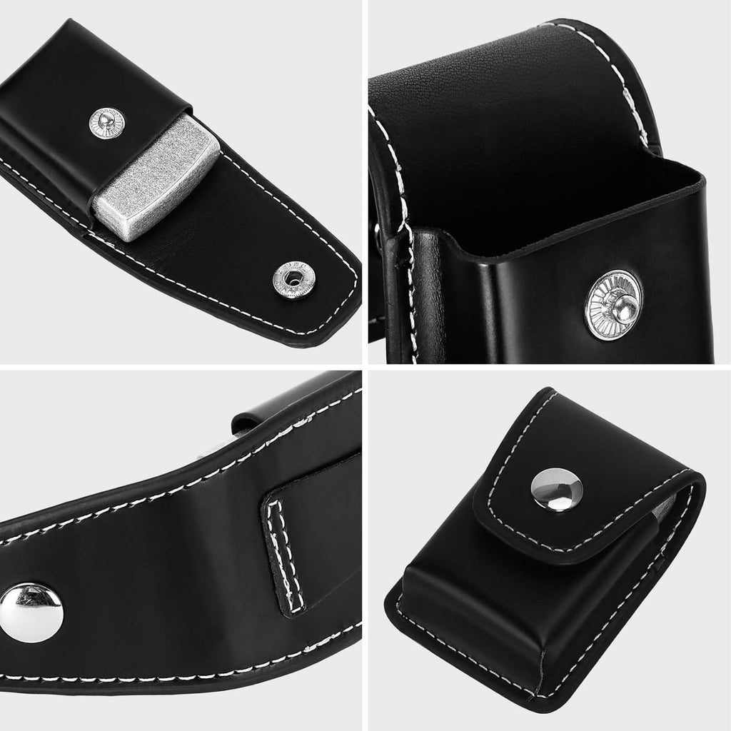 Lighter Case Only Compatible with Zippo,Flip Top Leather Lighter Pouch with Metal Buckle,Anti-Scratch Lighter Pouch with Belt Hole for Man and Woman