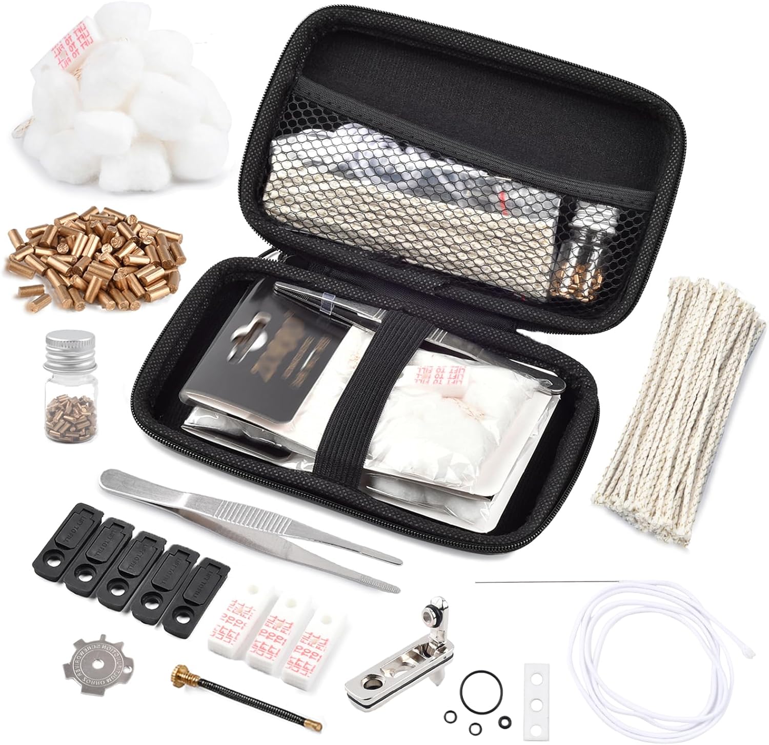 Lighters Maintenance Kit, Repair Kit Complete Set for Most Lighters, Repairing Antique Lighter, Vintage Lighter Repair Kit, Includes Lighters Gasket Seal, Accessories, Case