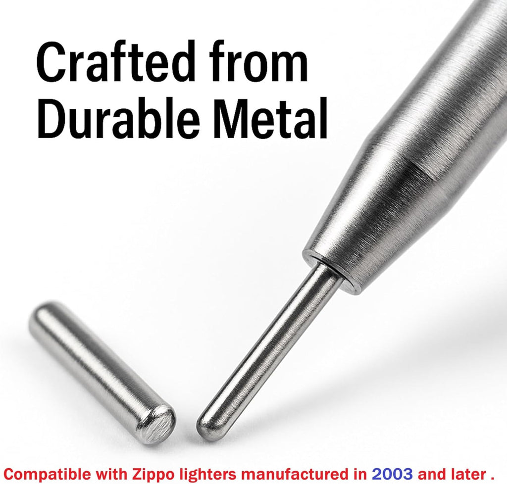 IN SELECT Hinge Pin Repair Kit Compatible with Zippo Lighter Manufactured in 2003 and Later Model- 5 Replacement Pins + 1 Precision Tool for Zippo Lighter Repair, Hinge Fix, and Restoration