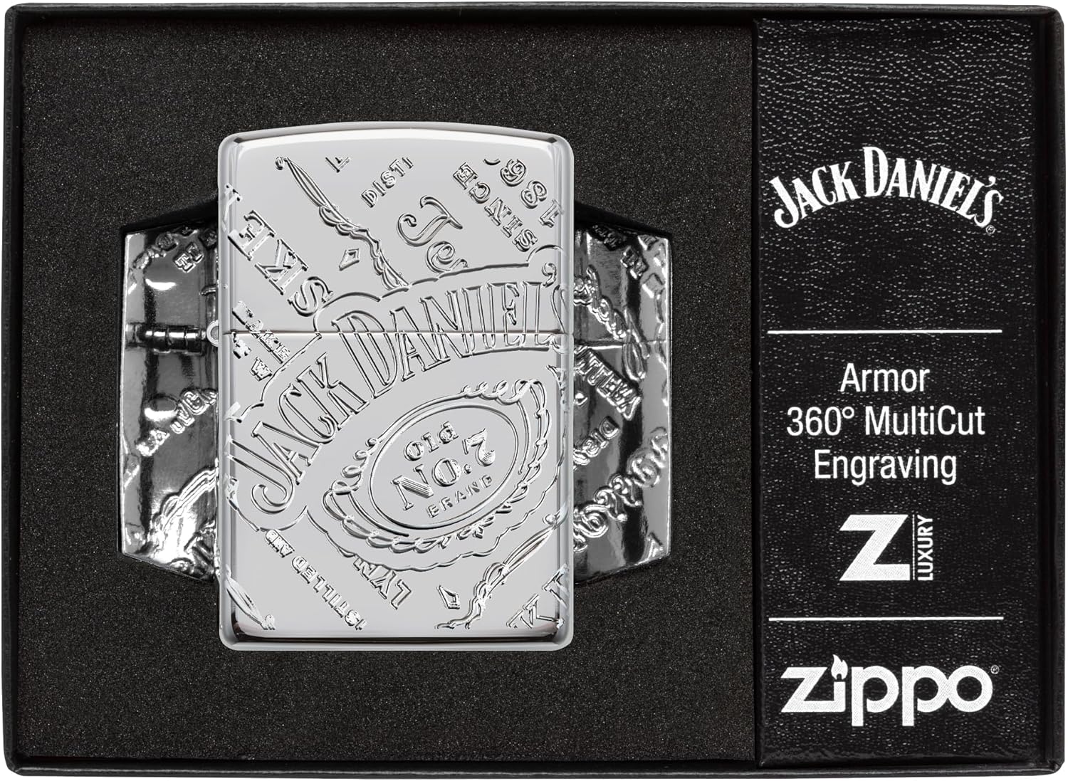 Zippo Lighter: Armor Jack Daniel's MultiCut - High Polish Chrome 49869