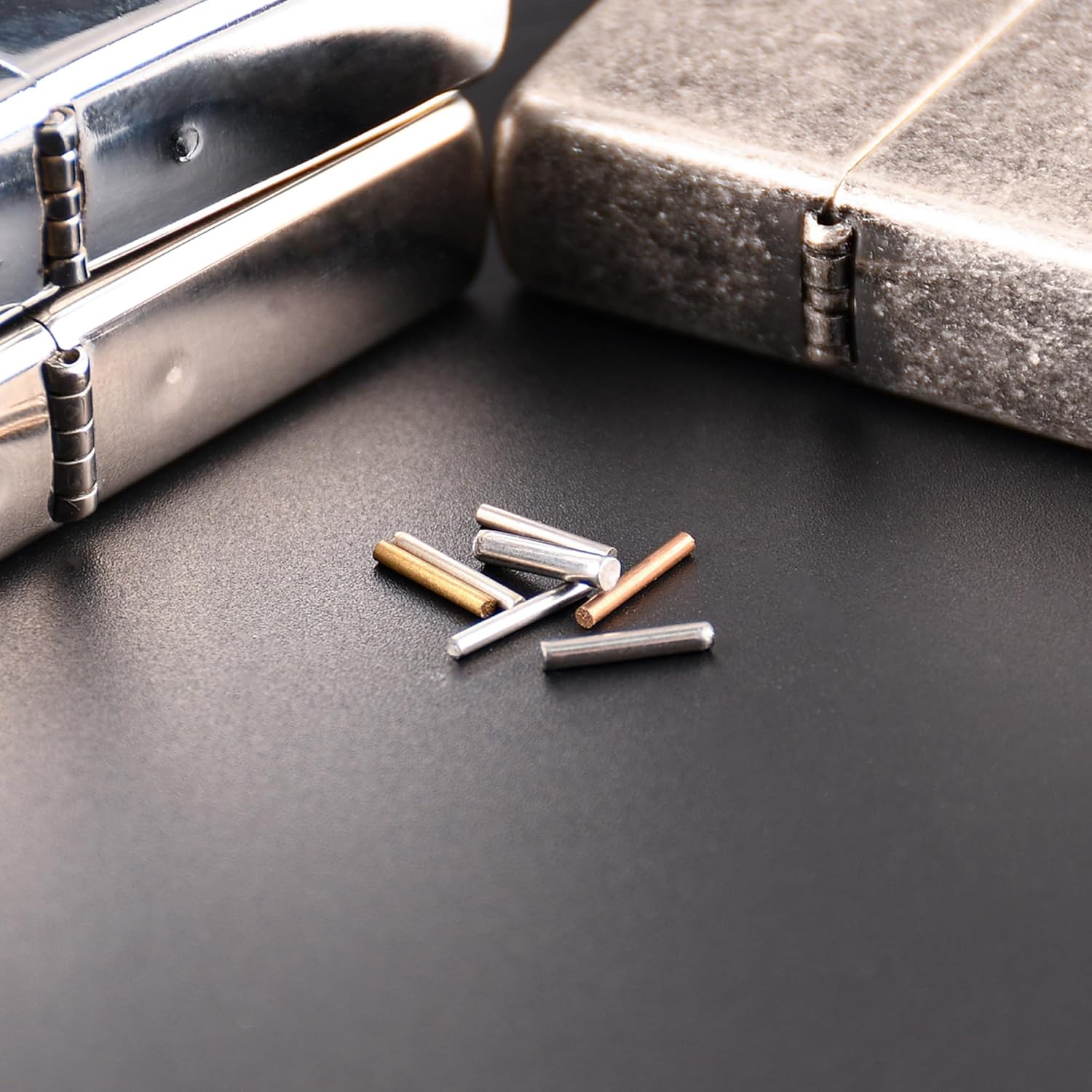 7 Metal Hinge Pins and 1 Remove Punch Lighter Repair Kit for Zippo Replacement Disassemble Lid Hinge Pin