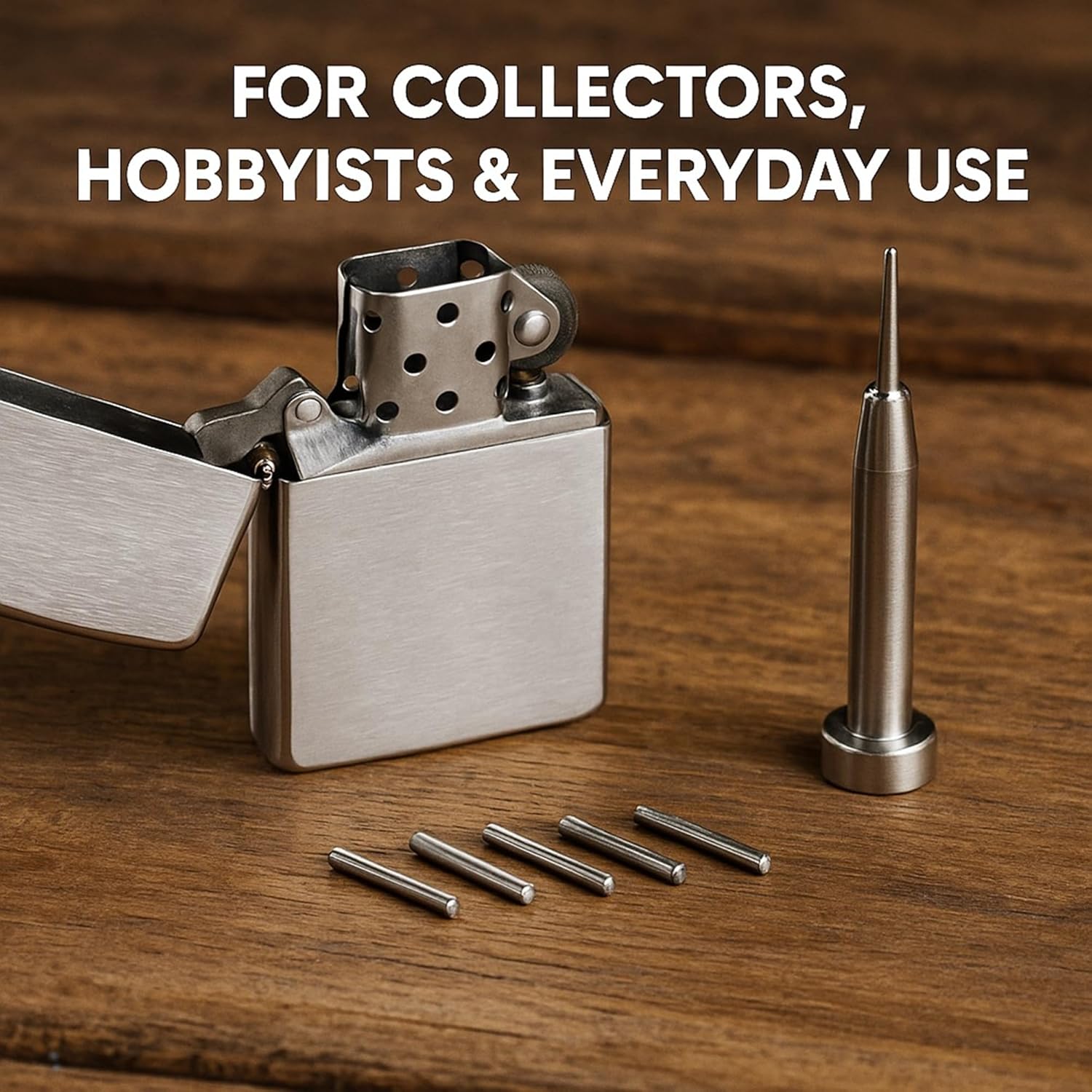 IN SELECT Hinge Pin Repair Kit Compatible with Zippo Lighter Manufactured in 2003 and Later Model- 5 Replacement Pins + 1 Precision Tool for Zippo Lighter Repair, Hinge Fix, and Restoration