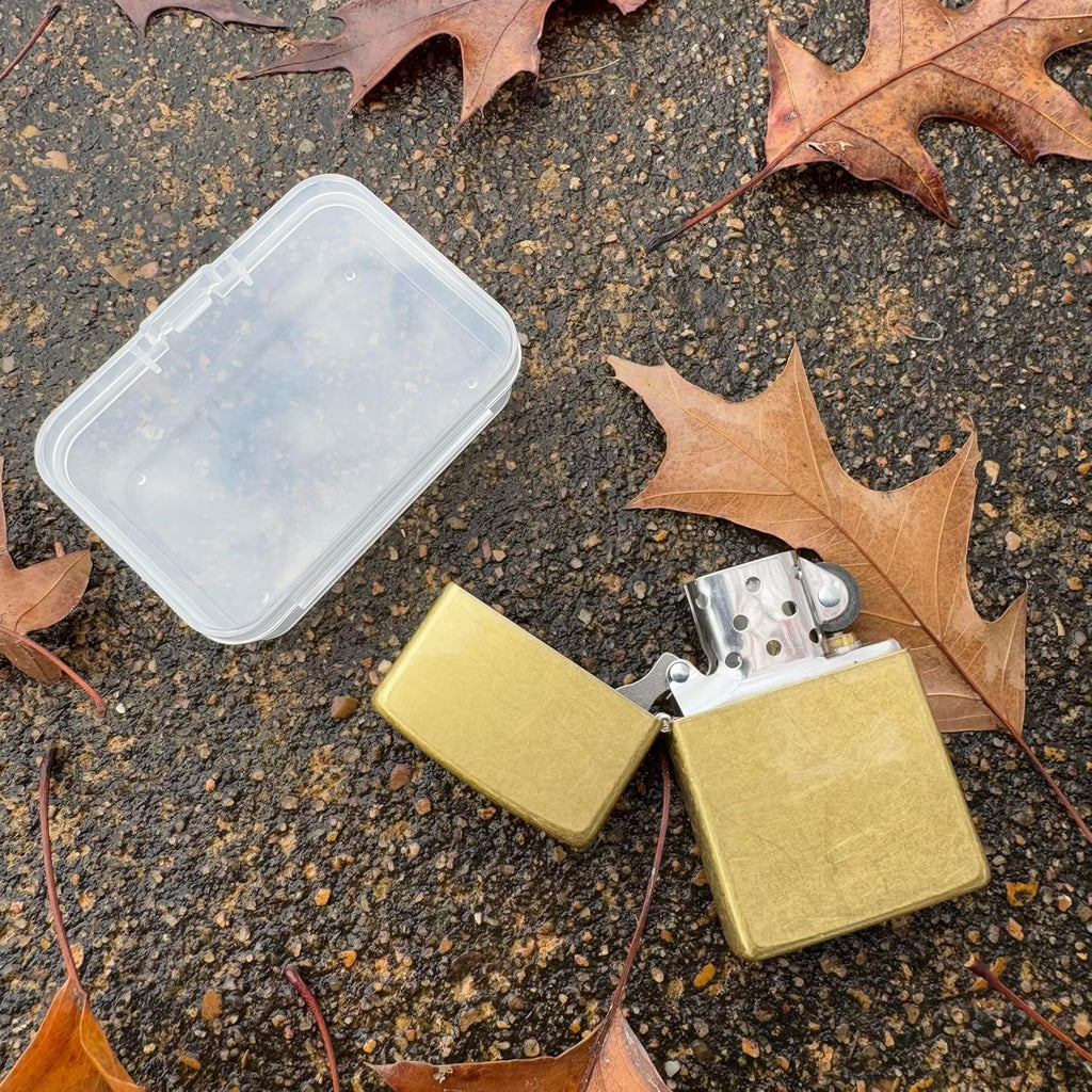 9 Pack Clear Plastic Storage Box for Zippo Lighter - Compact,Dustproof Case- Multi-Purpose Organizer for Lighter Dispaly Case Handmade Accessories,Scews,Pills,Jewelry - Travel-Friendly Mini Container