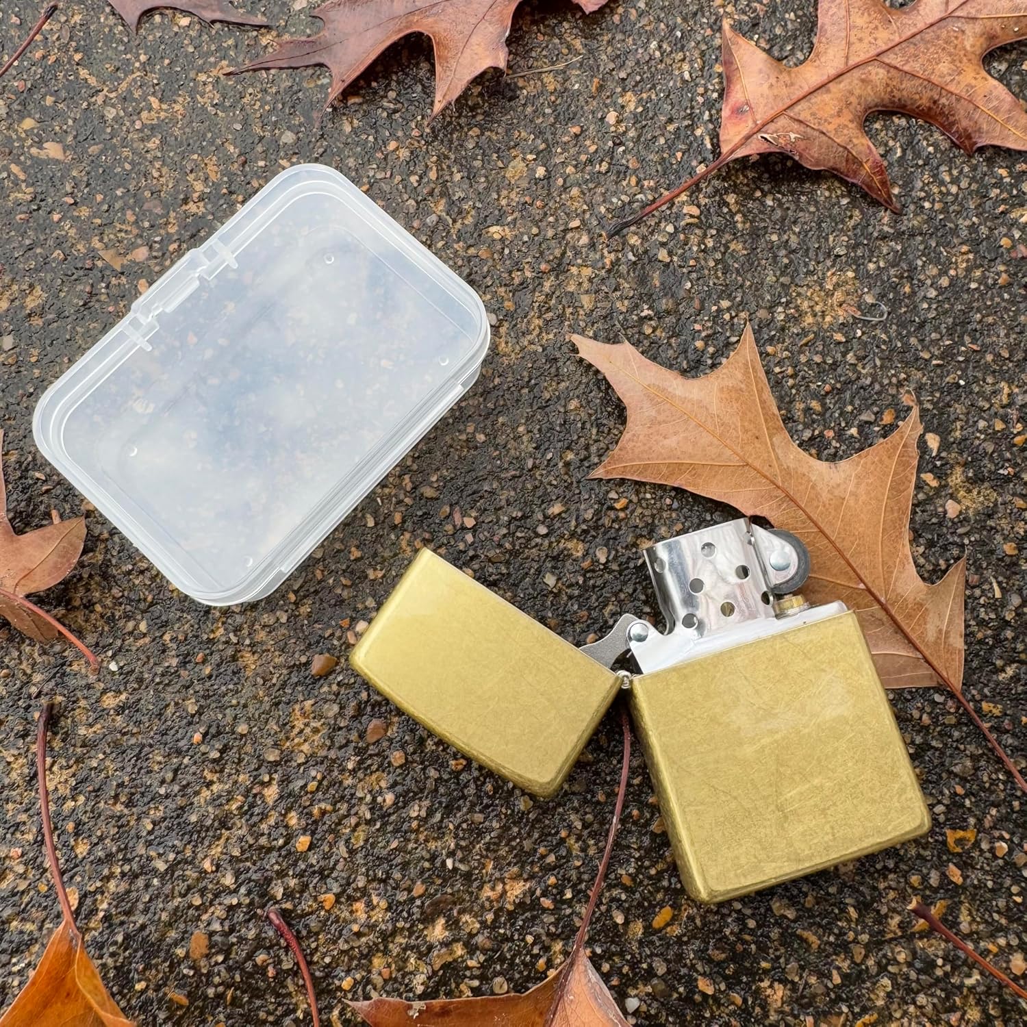 9 Pack Clear Plastic Storage Box for Zippo Lighter - Compact,Dustproof Case- Multi-Purpose Organizer for Lighter Dispaly Case Handmade Accessories,Scews,Pills,Jewelry - Travel-Friendly Mini Container